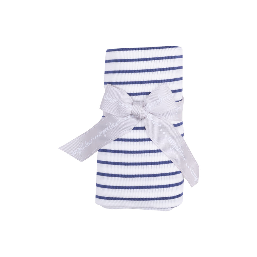 STRIPE VINTAGE BLUE SWADDLE BLANKET