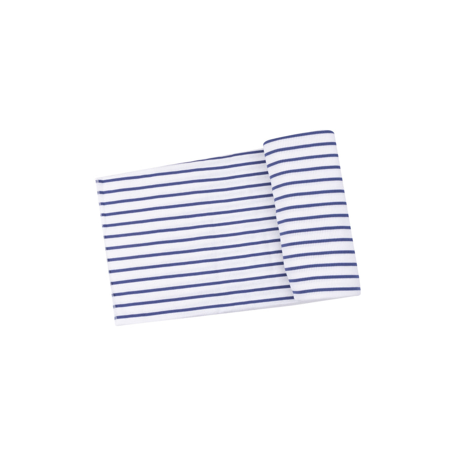 STRIPE VINTAGE BLUE SWADDLE BLANKET