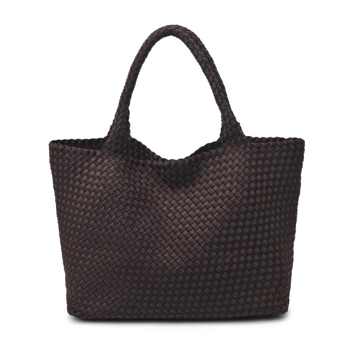 CHOCOLATE THE SKY'S THE LIMIT LARGE WOVEN TOTE BAG