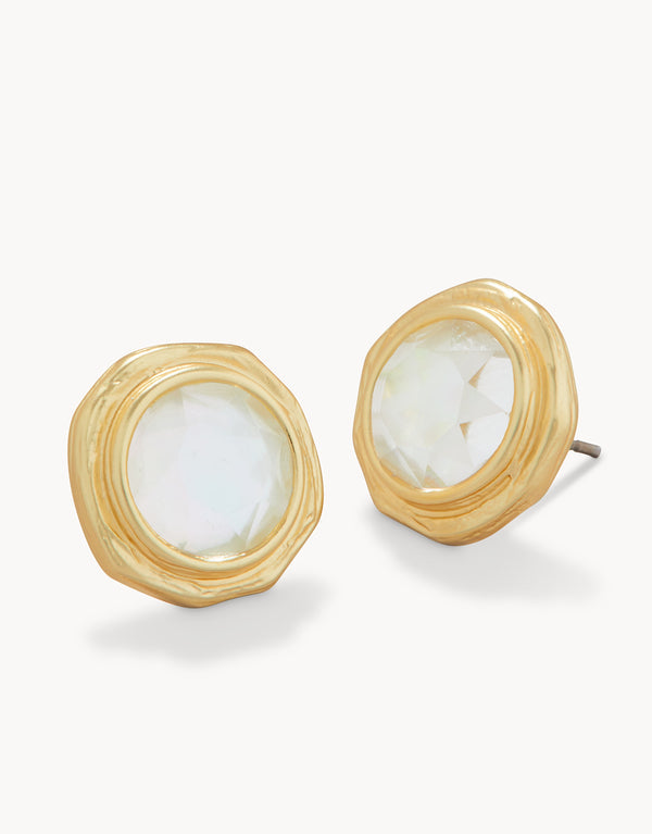SAND BAR MOTHER-OF-PEARL STUD EARRINGS