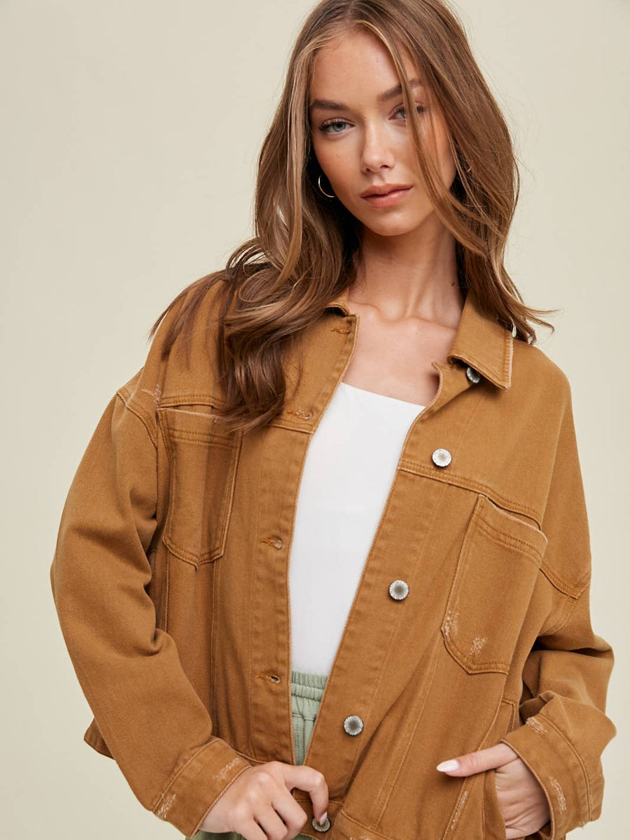CAMEL MUST-HAVE PLEAT BACK JACKET