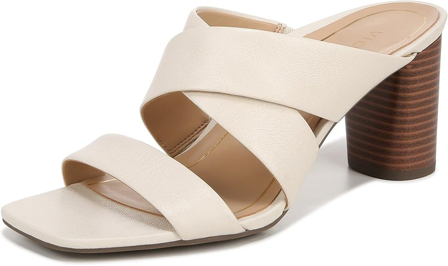 VIONIC MERLOT CREAM CROSS STRAP HEEL