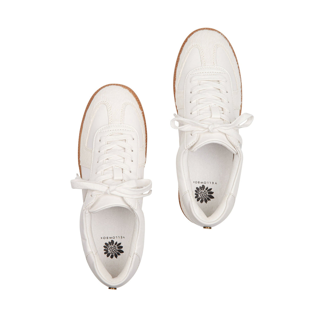 WHITE ZAYNE LACE-UP SNEAKER