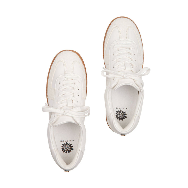 WHITE ZAYNE LACE-UP SNEAKER