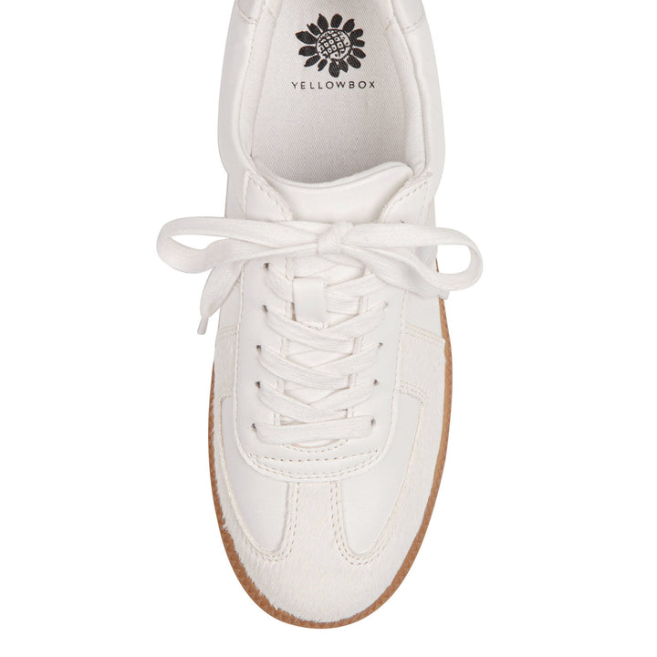 WHITE ZAYNE LACE-UP SNEAKER
