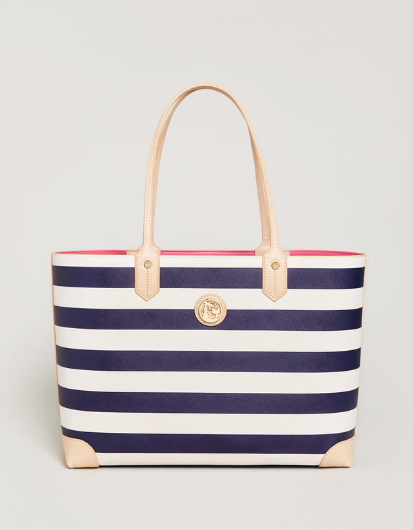 NAVY STRIPE TOTE BAG