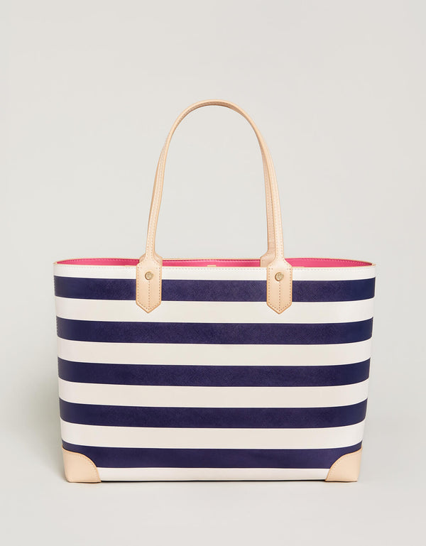 NAVY STRIPE TOTE BAG