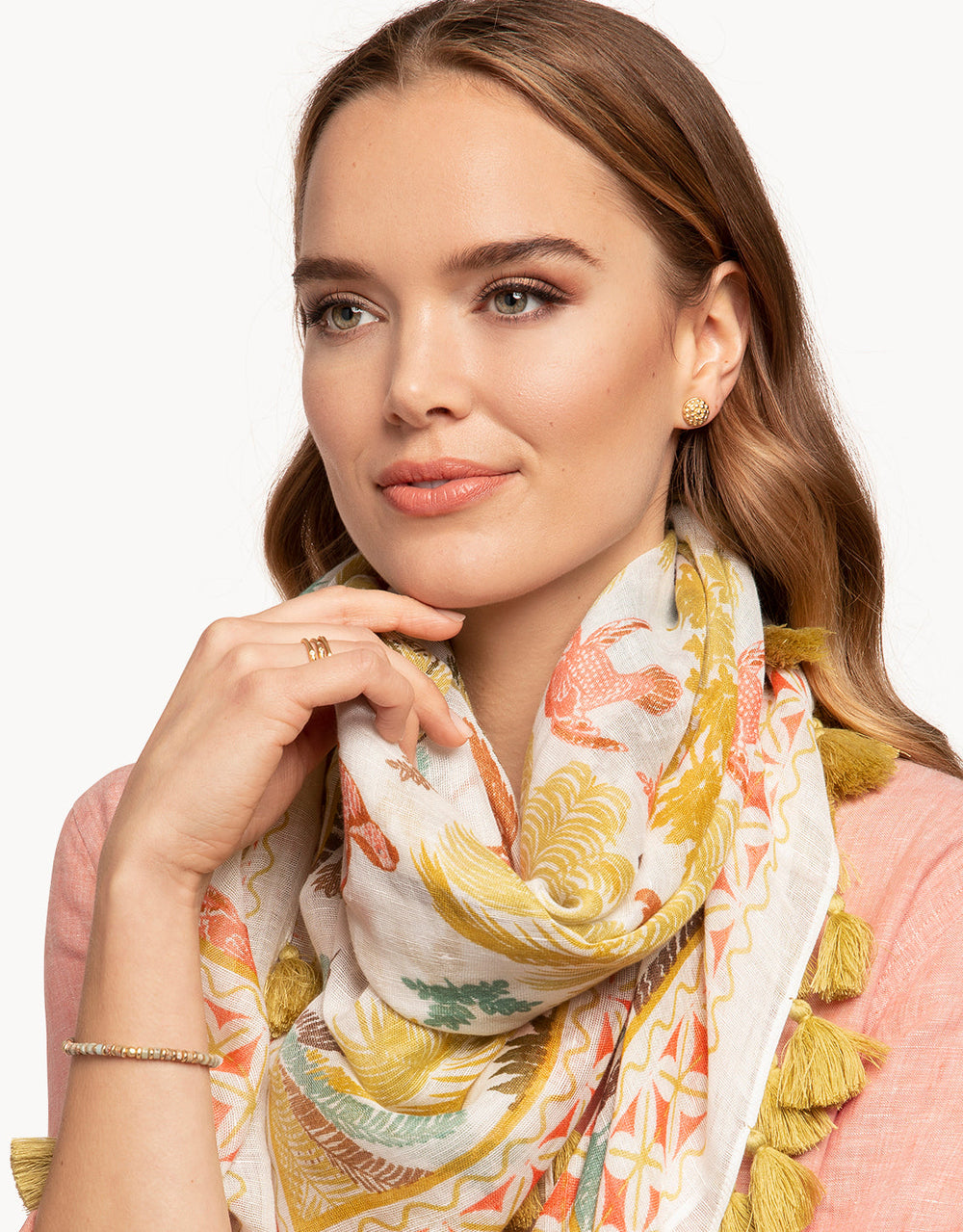 NATURAL DISC 4MM STRETCH BRACELET