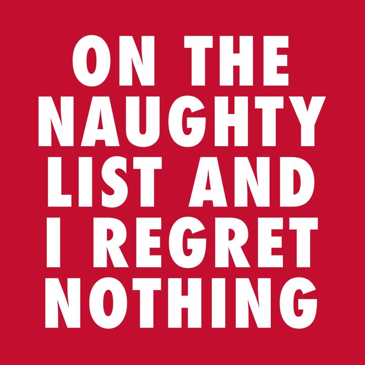 I REGRET NOTHING COCKTAIL NAPKINS