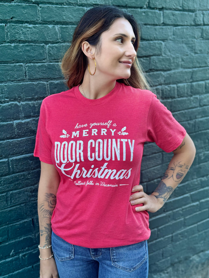 A MERRY DOOR COUNTY CHRISTMAS GRAPHIC TEE