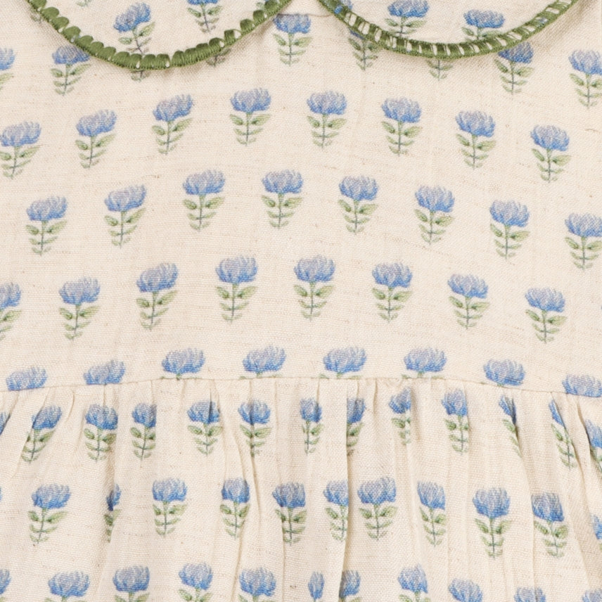 HARPER PETER PAN COLLAR FLORAL FLARE DRESS + BLOOMER SET