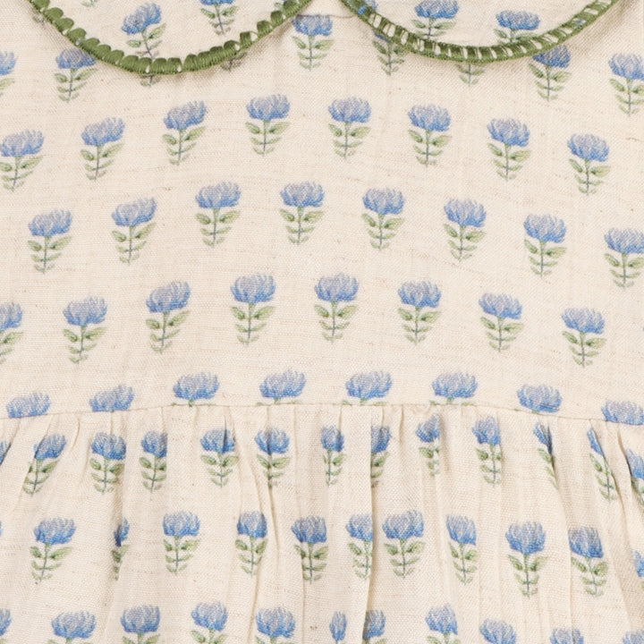 HARPER PETER PAN COLLAR FLORAL FLARE DRESS + BLOOMER SET