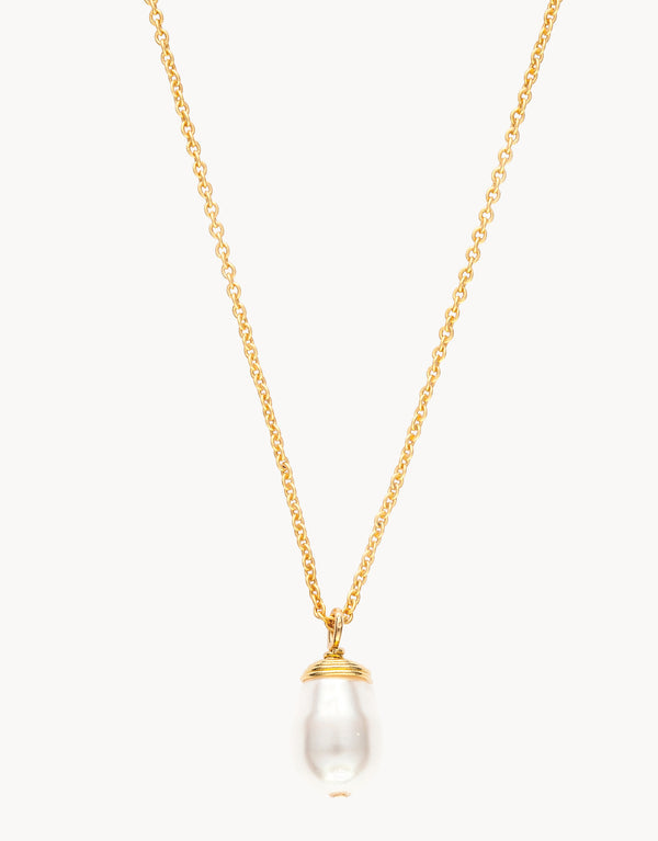 SEA LA BVIE FIND PEACE GOLD & PEARL NECKLACE
