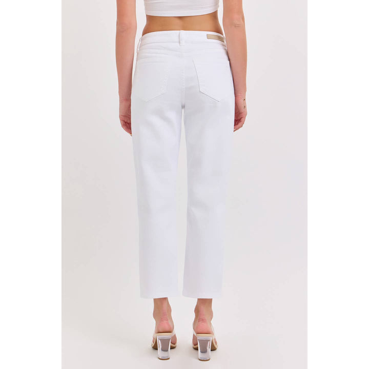 DARCEY WHITE CROP STRAIGHT LEG JEANS