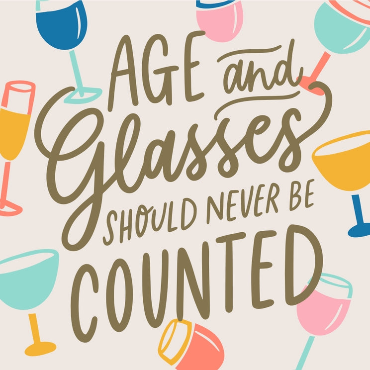 AGE & GLASSES COCKTAIL NAPKINS