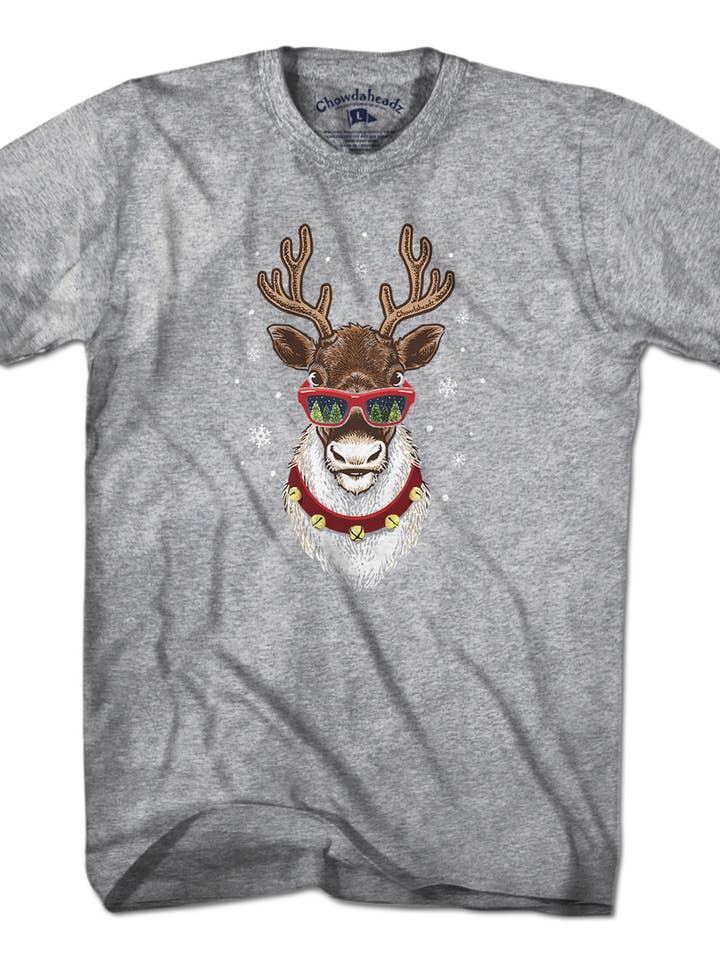 COOL CHRISTMAS REINDEER GRAPHIC TEE