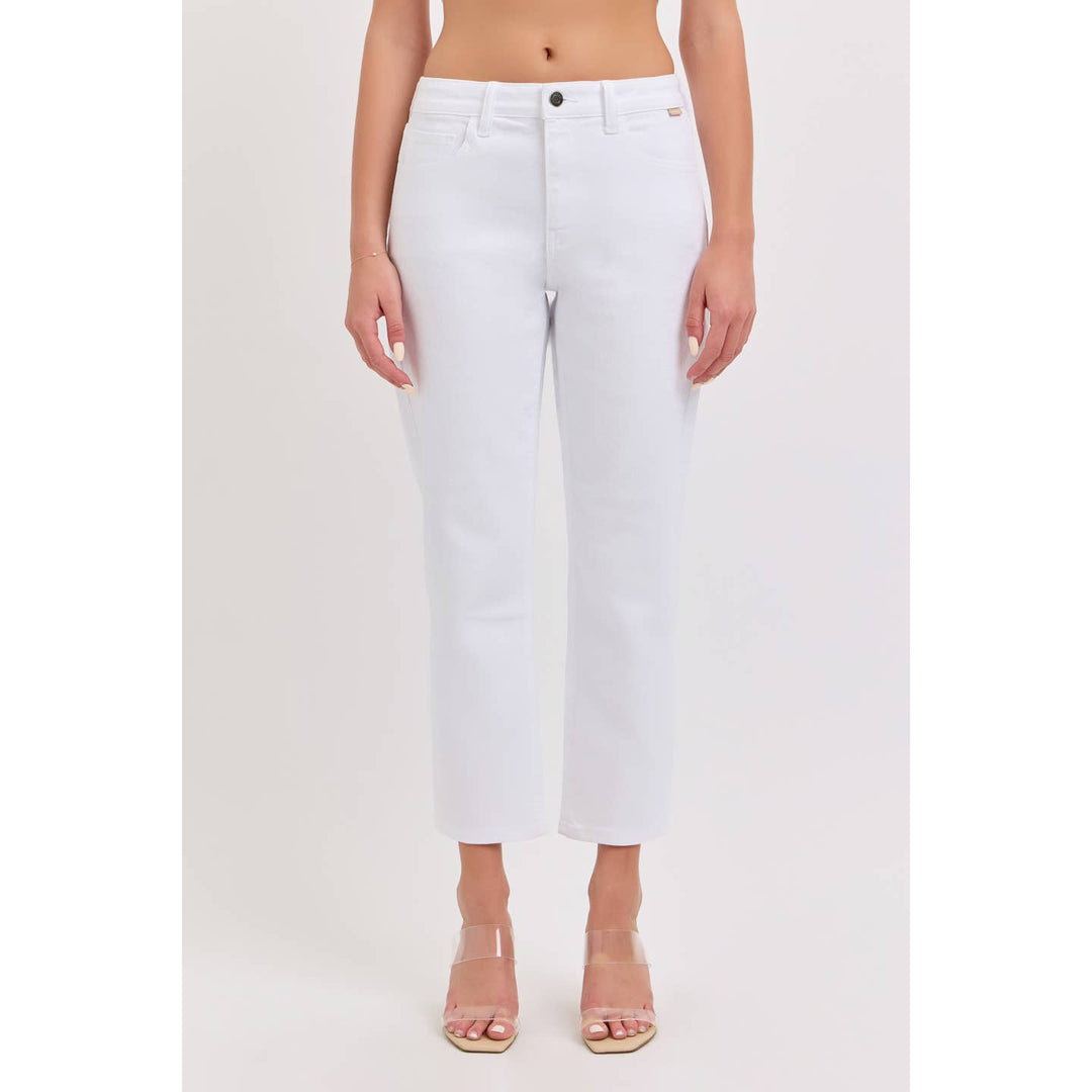 DARCEY WHITE CROP STRAIGHT LEG JEANS