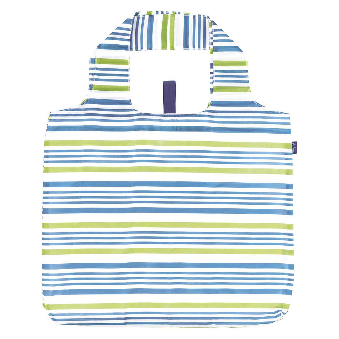 Summer Stripe Blue Blu Bag Reusable Shopper Tote