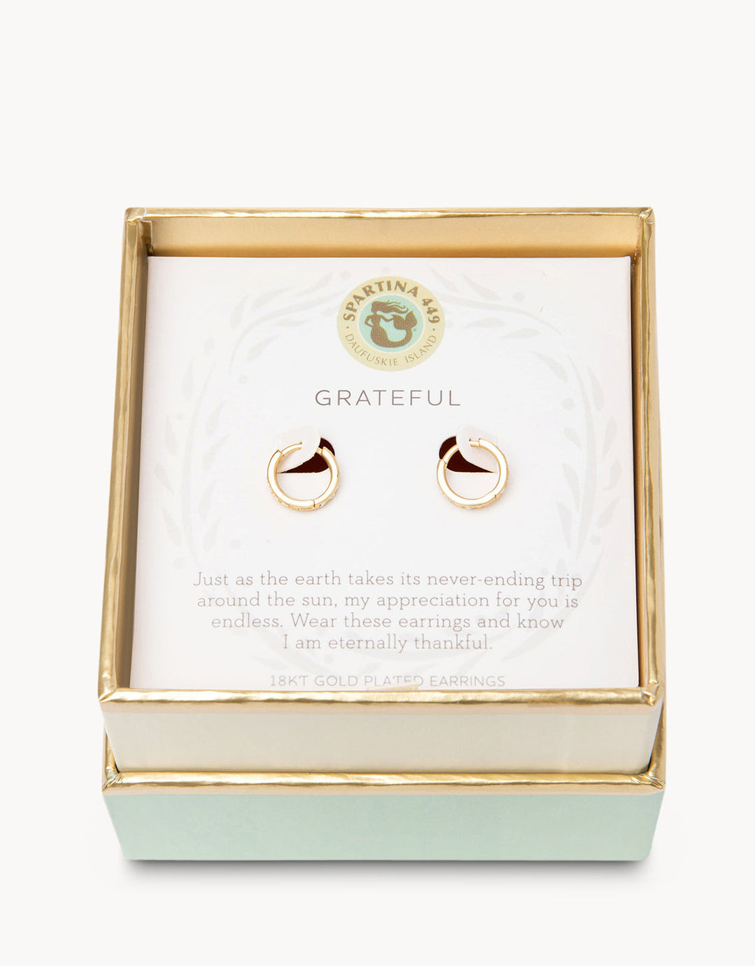 SEA LA VIE GOLD GRATEFUL EARRINGS