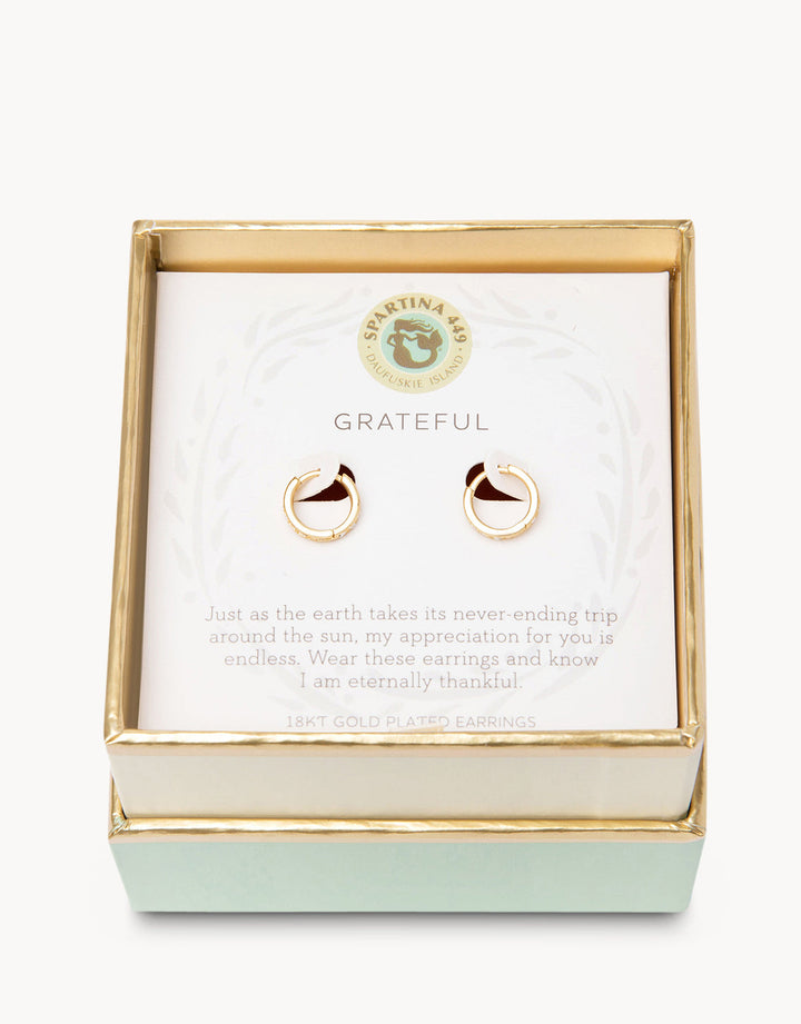 SEA LA VIE GOLD GRATEFUL EARRINGS