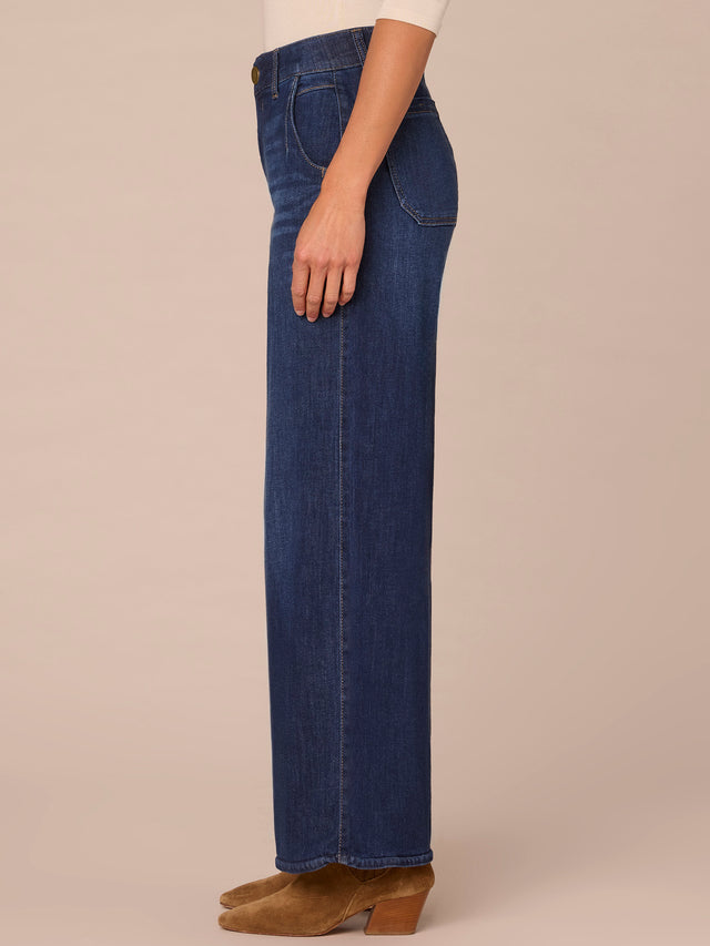 WIDE LEG JEAN WITH TULIP HEM
