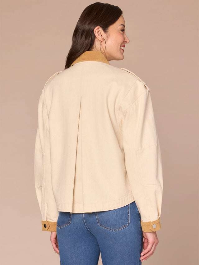 HEATHER BIRCH INVERTED BACK PLEAT JACKET