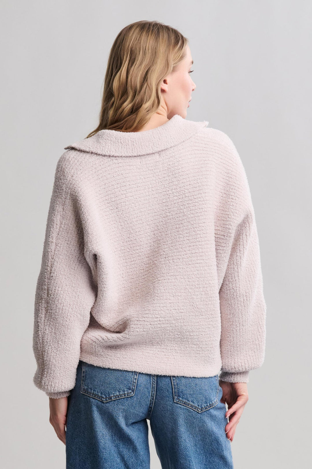 STONE COZYCHIC COLLARED SWEATER