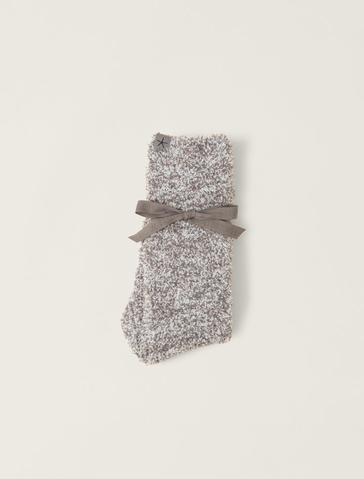 COZYCHIC CHARCOAL/WHITE  HEATHERED SOCKS