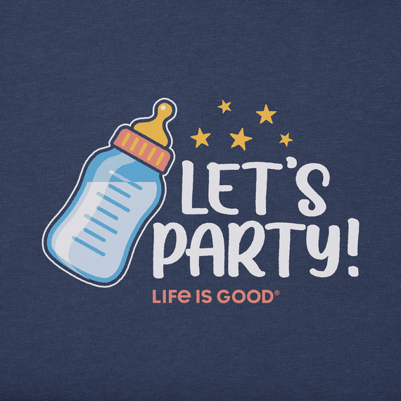 LET'S PARTY MILK BOTTLE LONG SLEEVE ONESIE