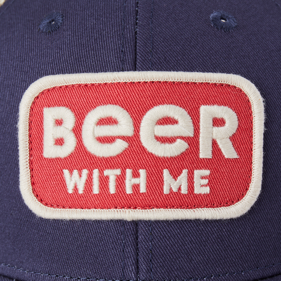 BEER WITH ME PATCH TRUCKER HAT