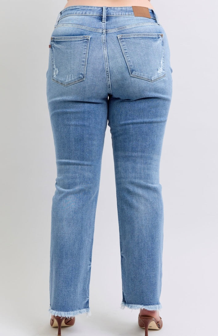 PLUS DOLLY BOOTCUT HIGH WAIST JEANS