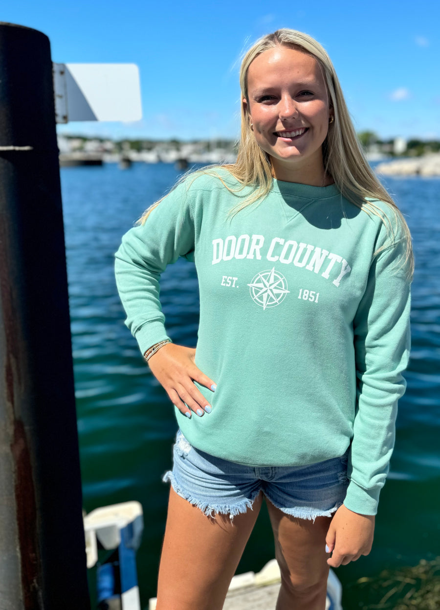 SAGE DOOR COUNTY COMPASS CREW SWEATSHIRT