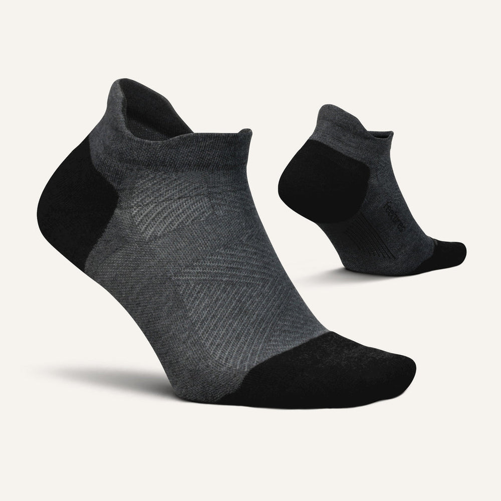 ELITE GRAY MAX CUSHION  NO SHOW SOCKS