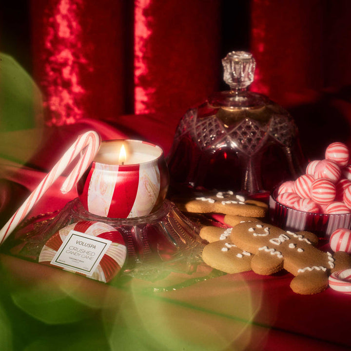 CRUSHED CANDY CANE MINI TIN CANDLE