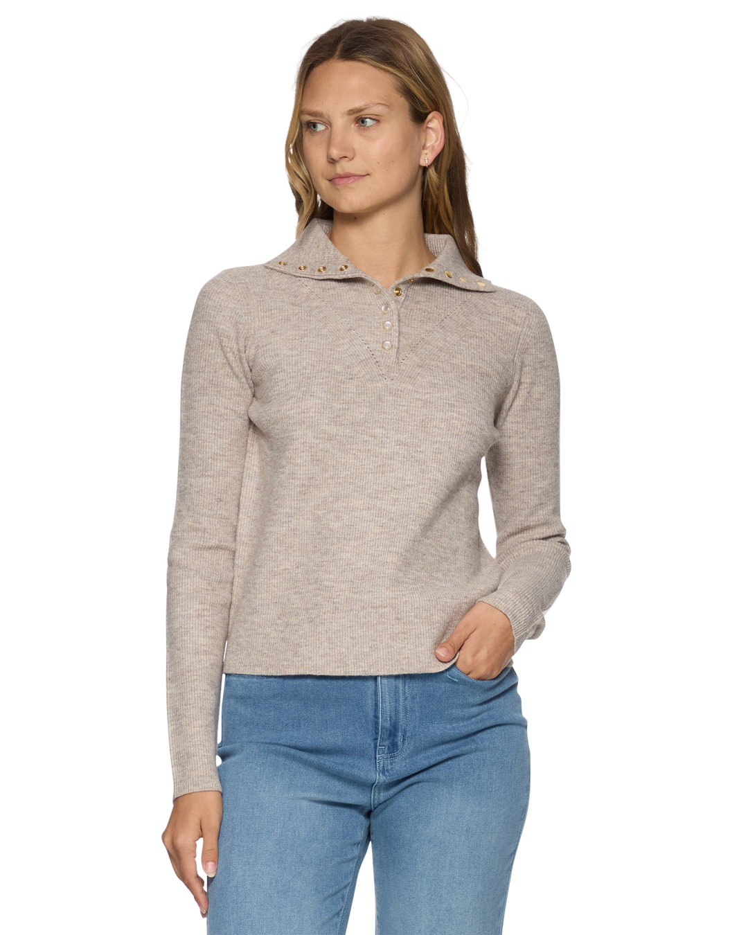 CASTLEBERRY TAUPE HEATHER SWEATER