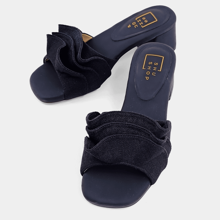 BLACK FRANCES BLOCK HEEL