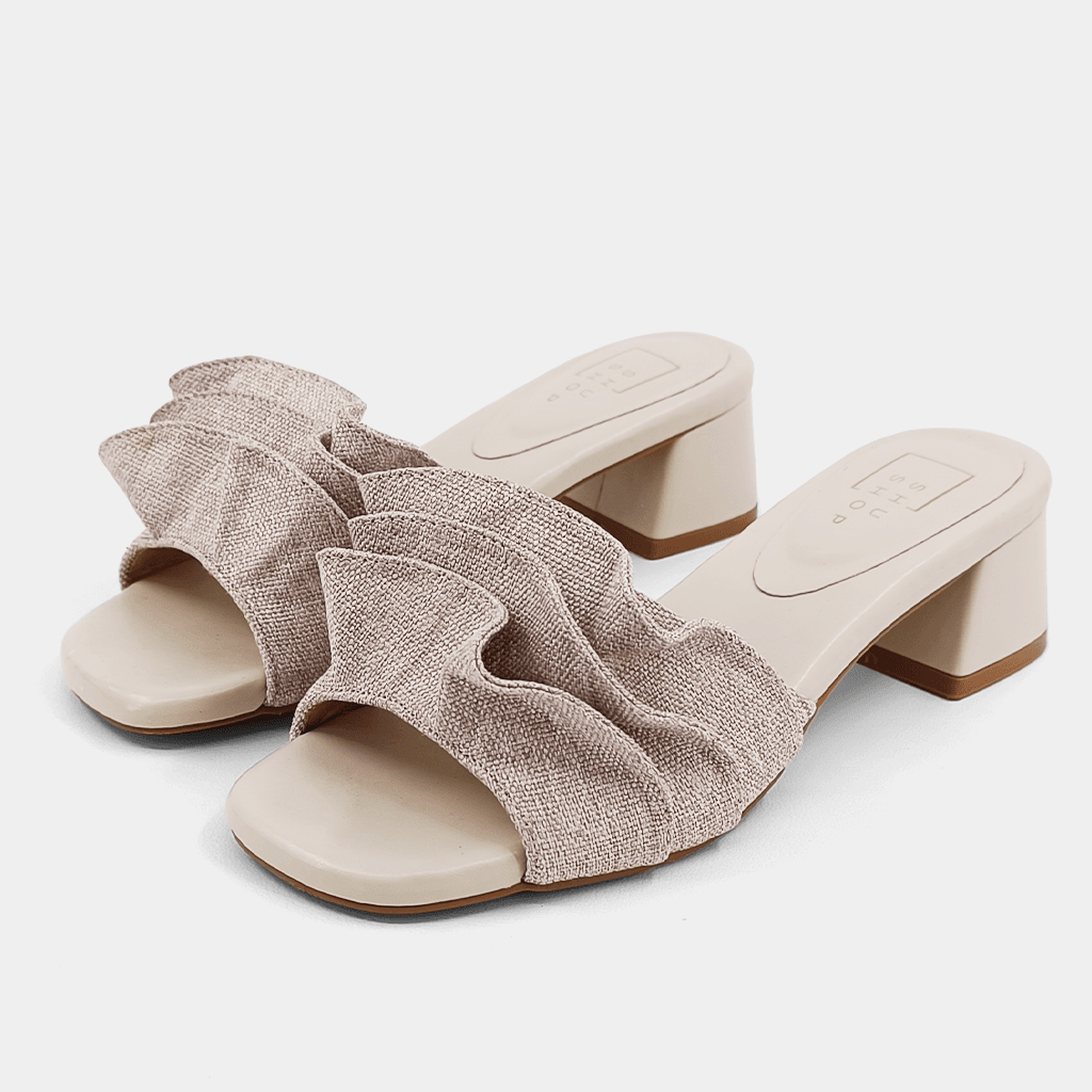 NATURAL FRANCES BLOCK HEEL