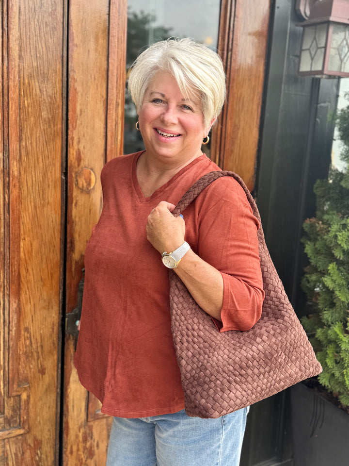 TILLY PAPRIKA 3/4 SLEEVE TOP