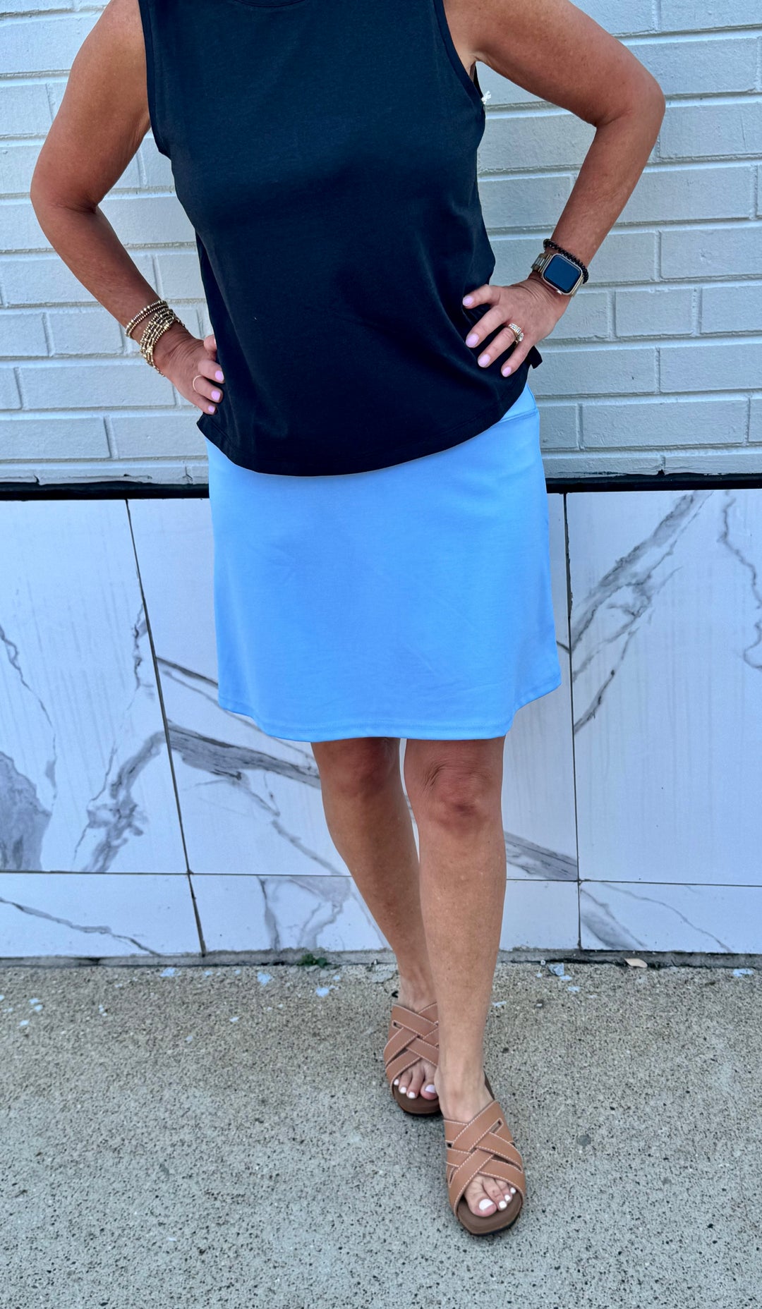 NIKKI CLEAR PERI PULL ON SKORT