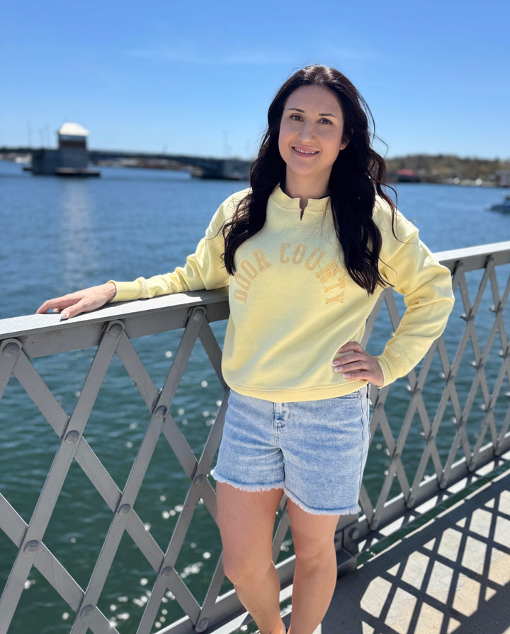 BUTTER DOOR COUNTY SPLIT CREW SWEATSHIRT