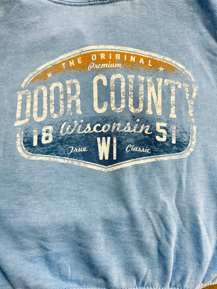 YOUTH DOOR COUNTY CORNFLOWER BLUE OUTFIELD HOODIE
