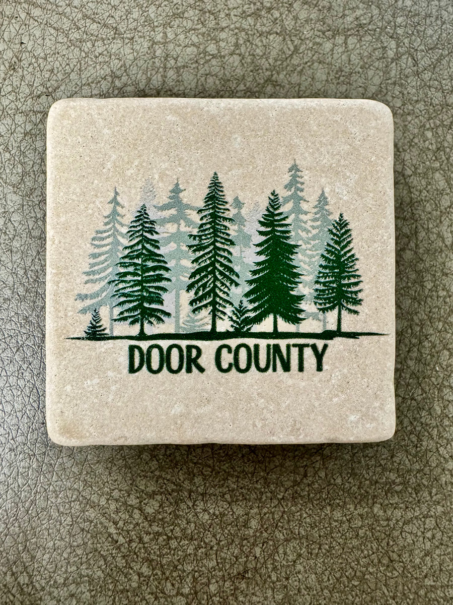 DOOR COUNTY PINES MARBLE MAGNET