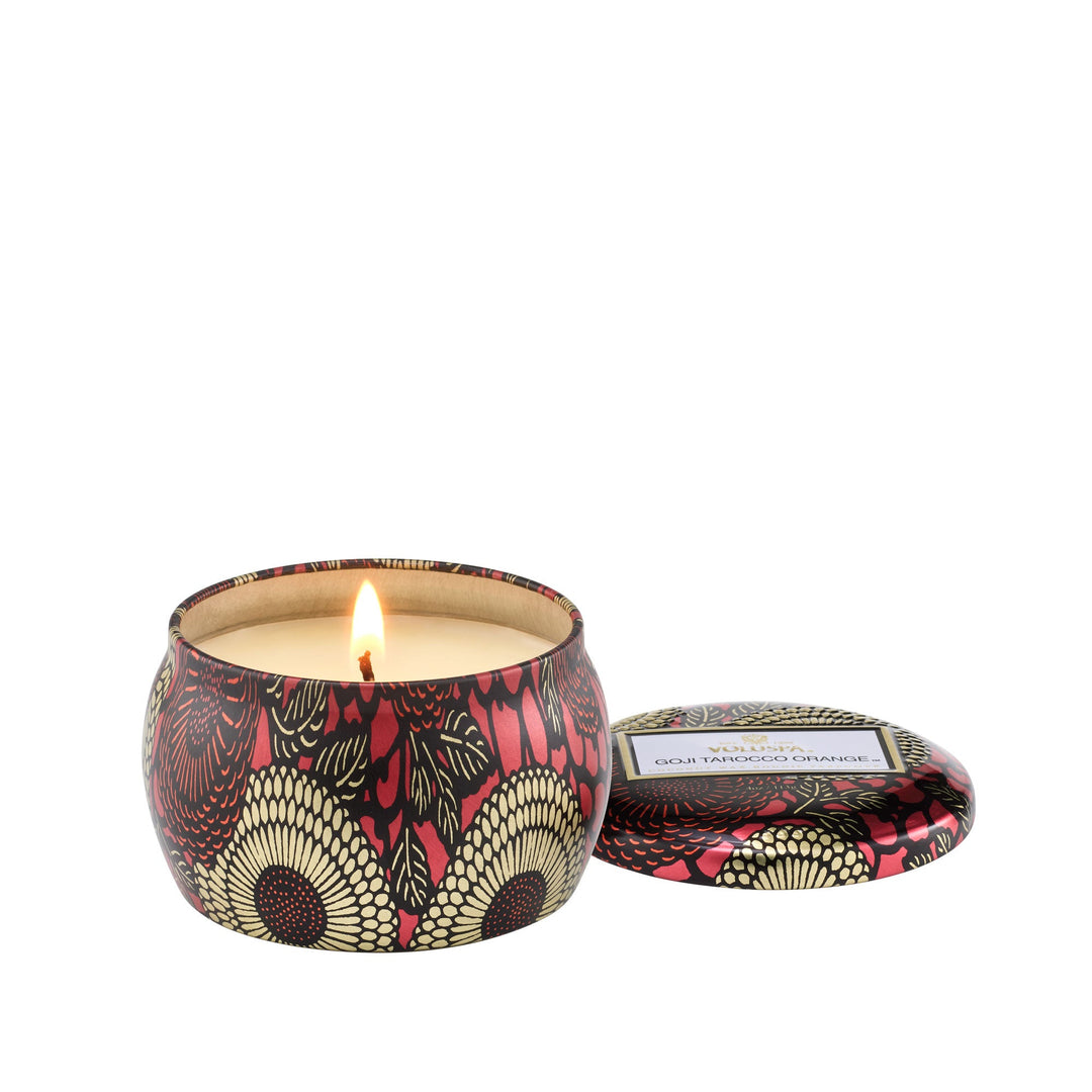 GOJI TAROCCO ORANGE MINI TIN CANDLE