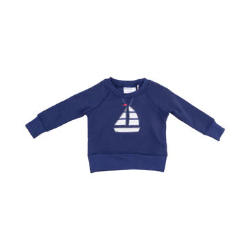 SAILBOAT FRENCH TERRY RAGLAN SWEATSHIRT & SHORT SET