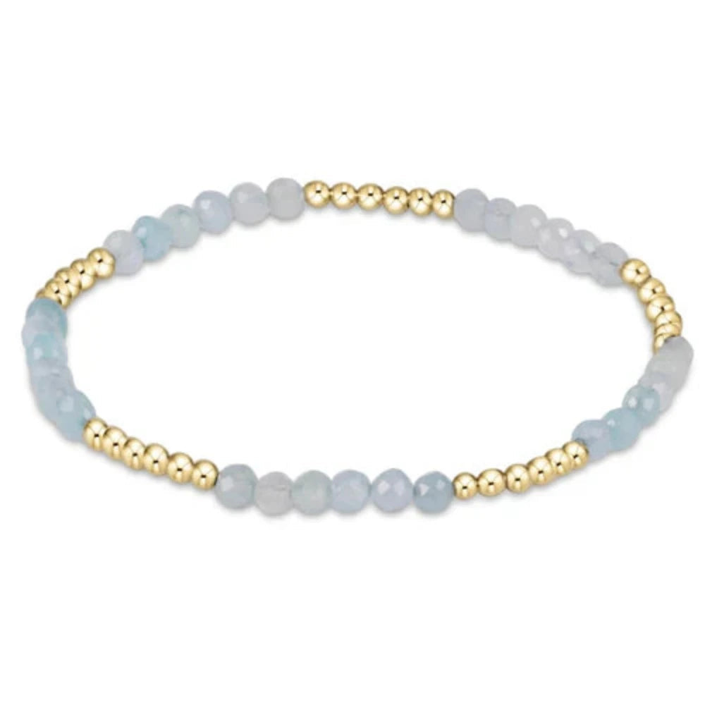 AQUAMARINE BLISSFUL PATTERN 2.5MM BEAD BRACELET