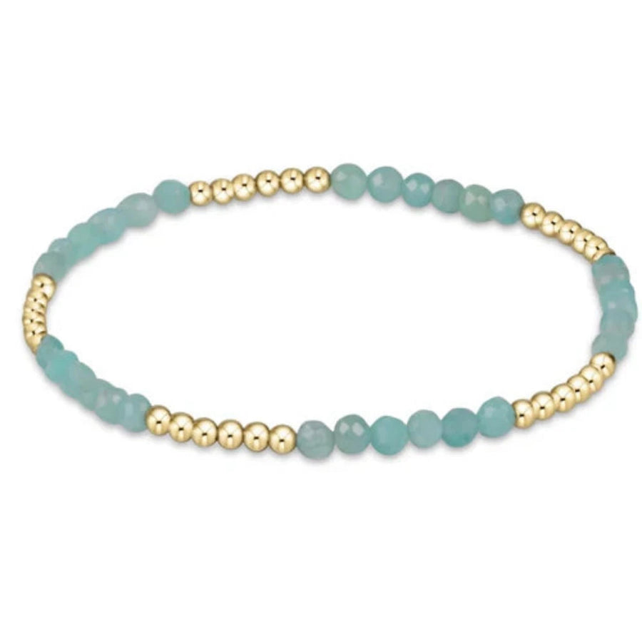 AMAZONITE BLISSFUL PATTERN 2.5MM BEAD BRACELET