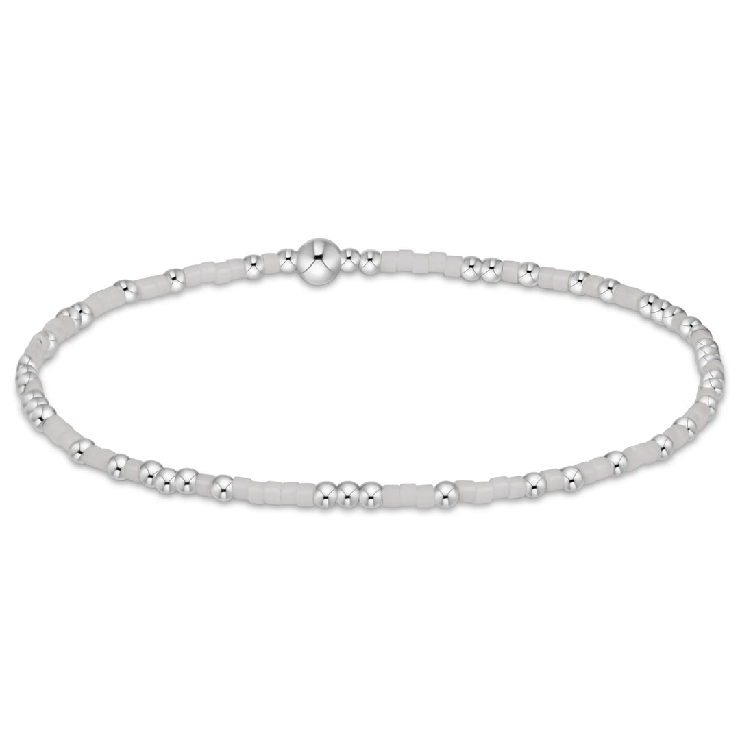 STERLING WHITE HOPE UNWRITTEN BRACELET