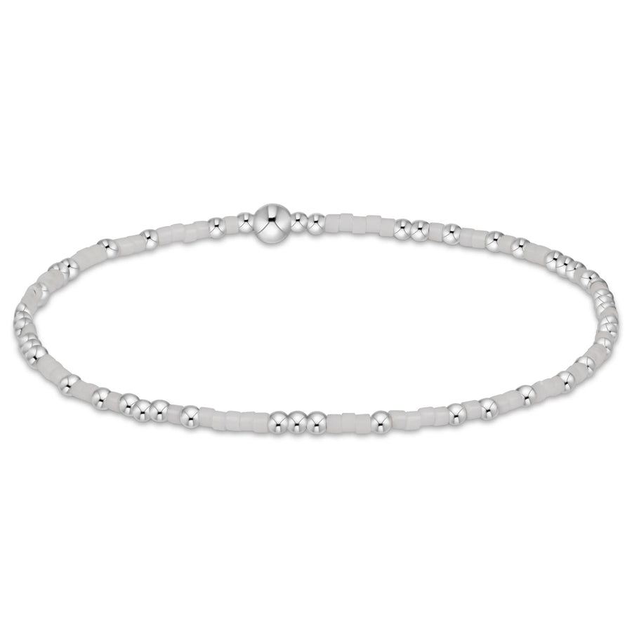 STERLING WHITE HOPE UNWRITTEN BRACELET