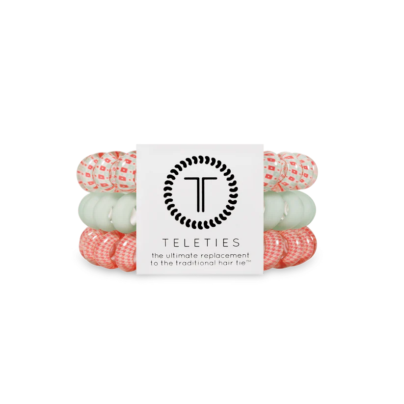 Calming Coral Small Spiral Hair Ties