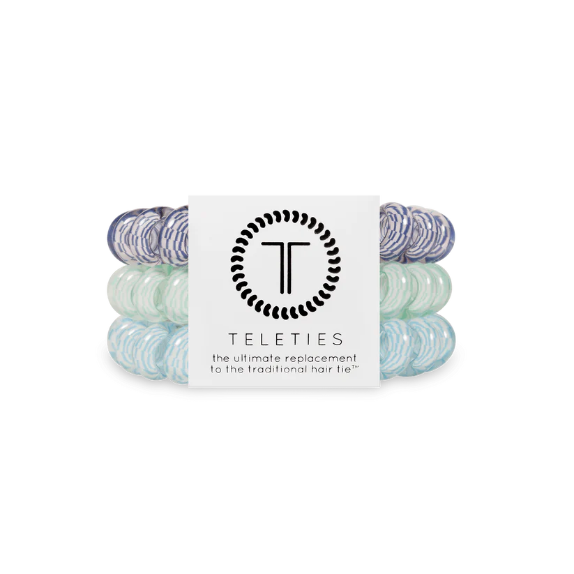 Totally Turquoise Large Spiral Hair Ties